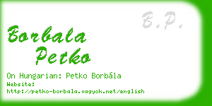 borbala petko business card
